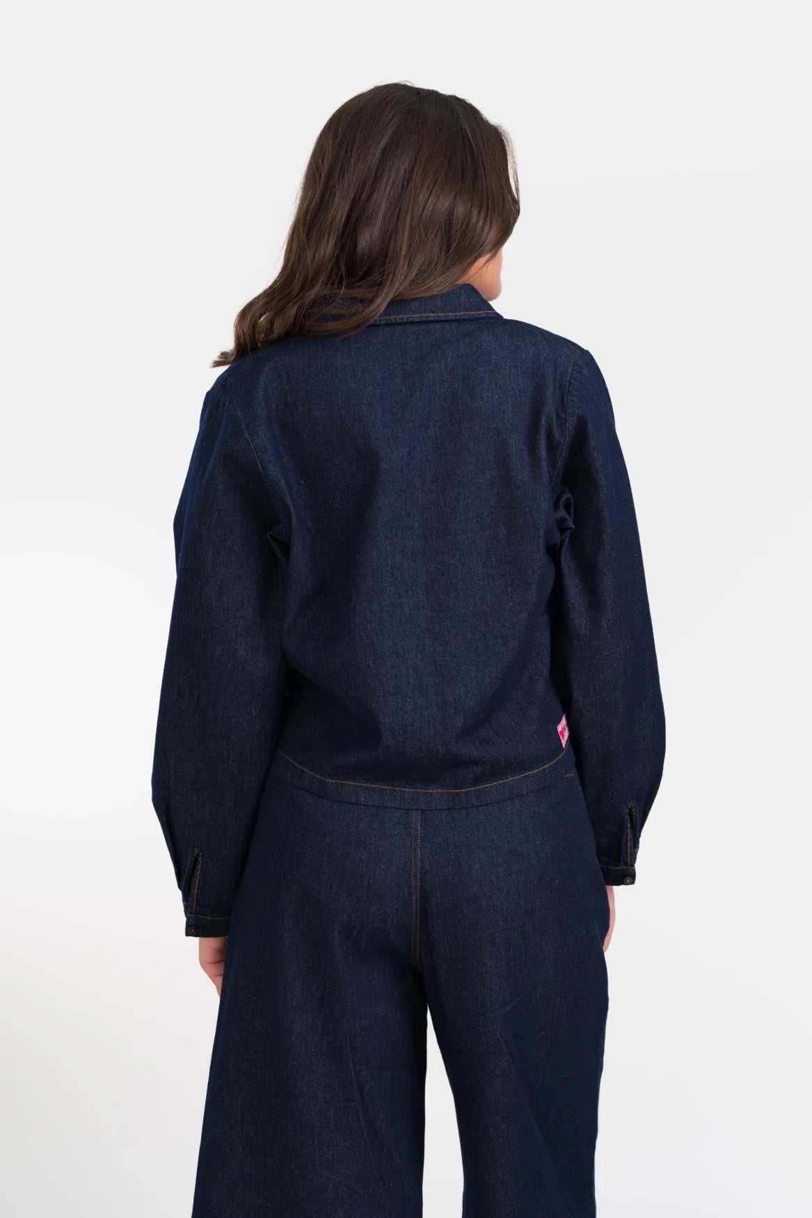 LaLamour Abby Overshirt Denim Dark Blue – Rückansicht
