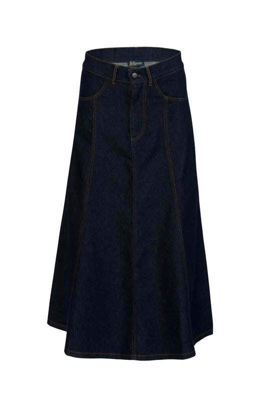 LaLamour River Skirt Denim Dark Blue – Damen Jeansrock, Freisteller