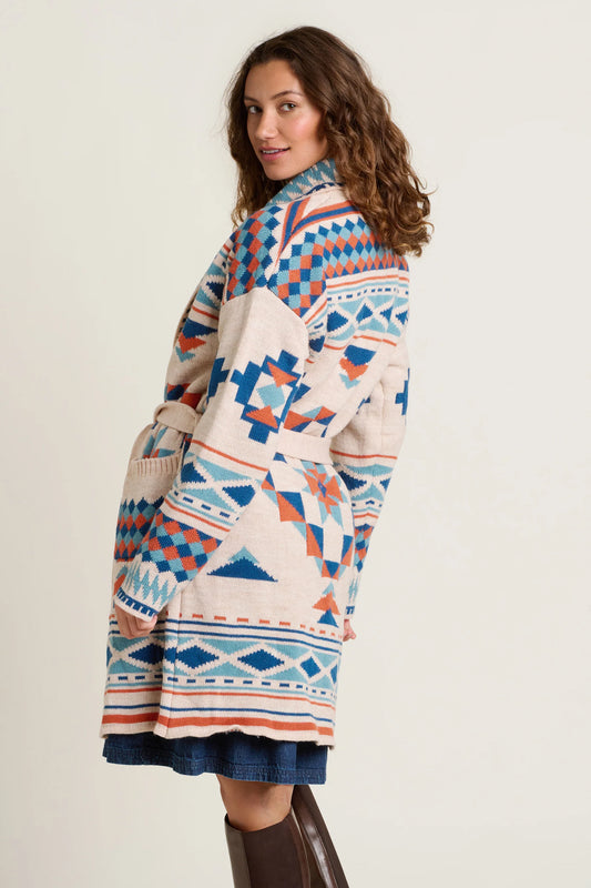 Strickmantel mit Geo Muster - Dotty&Dan