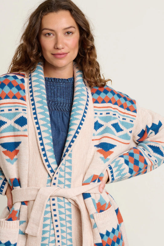 Strickmantel mit Geo Muster - Dotty&Dan