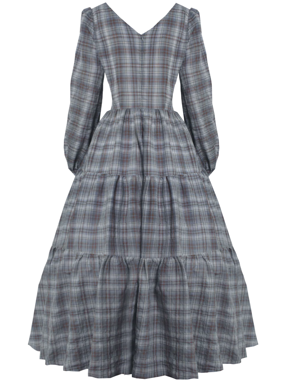 Rückansicht Maxikleid mit V-Ausschnitt hinten