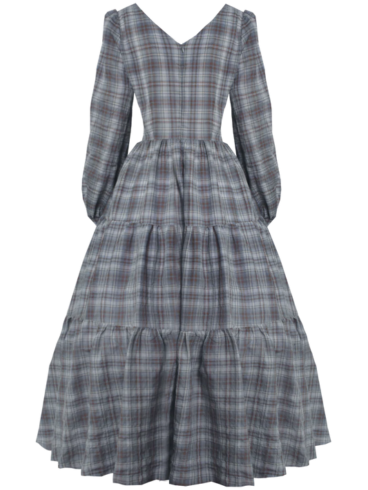 Rückansicht Maxikleid mit V-Ausschnitt hinten