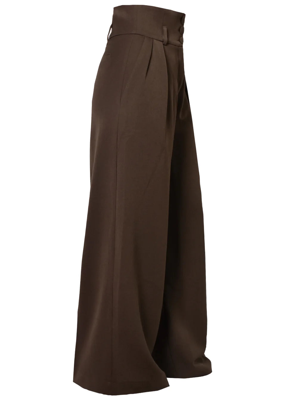 Weite Marlenehose Palazzo braun mit Bundfalten Dotty&Dan