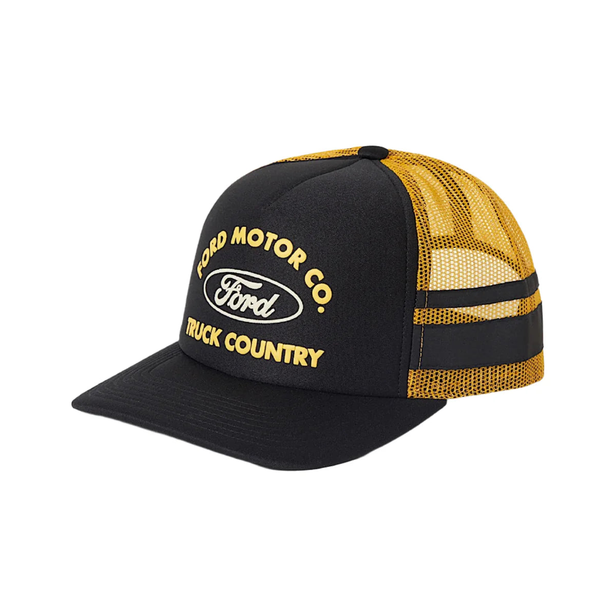 Brixton Ford Trucker Cap schwarz gelb Built Tough