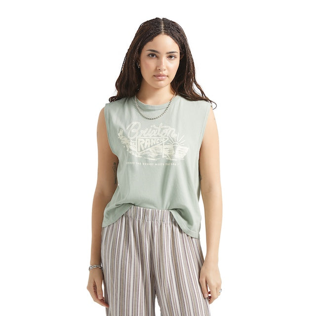 Ranch Muscle Tank Top - sage green - Dotty&Dan