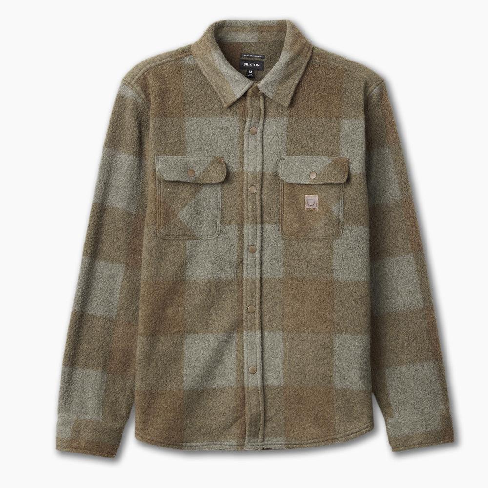 Hemd Bowery L/S Arctic Stretch Fleece - Bison/Olive Surplus - Dotty&Dan