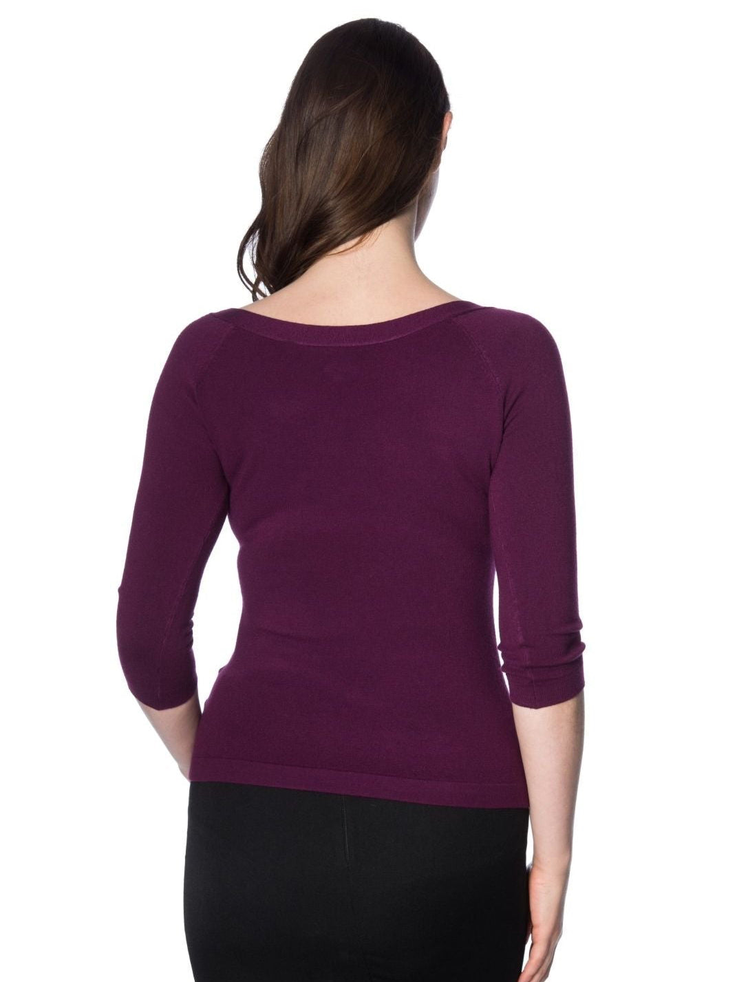 Rückansicht - Pretty Illusion Top aubergine