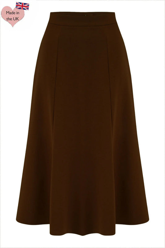 Bette Midi Skirt Brown Vintage Midirock in Braun von Weekend Doll
