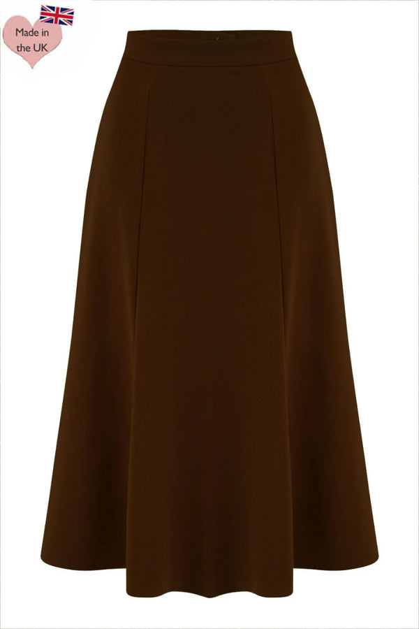 Bette Midi Skirt Brown Vintage Midirock in Braun von Weekend Doll