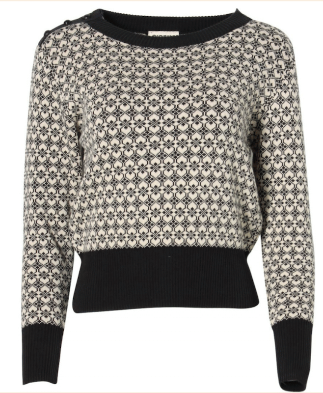 Langarm Pullover - schwarz/weiß