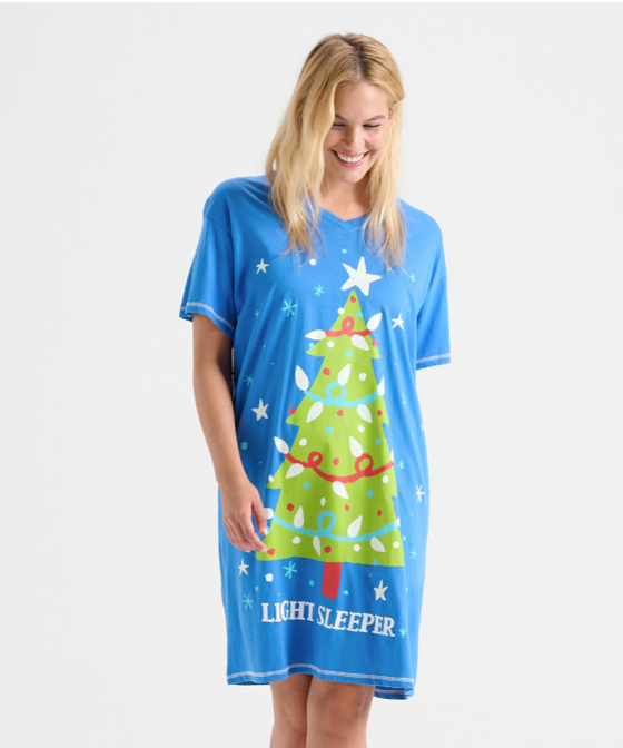 Christmas Womens Sleepshirt - Light Sleeper