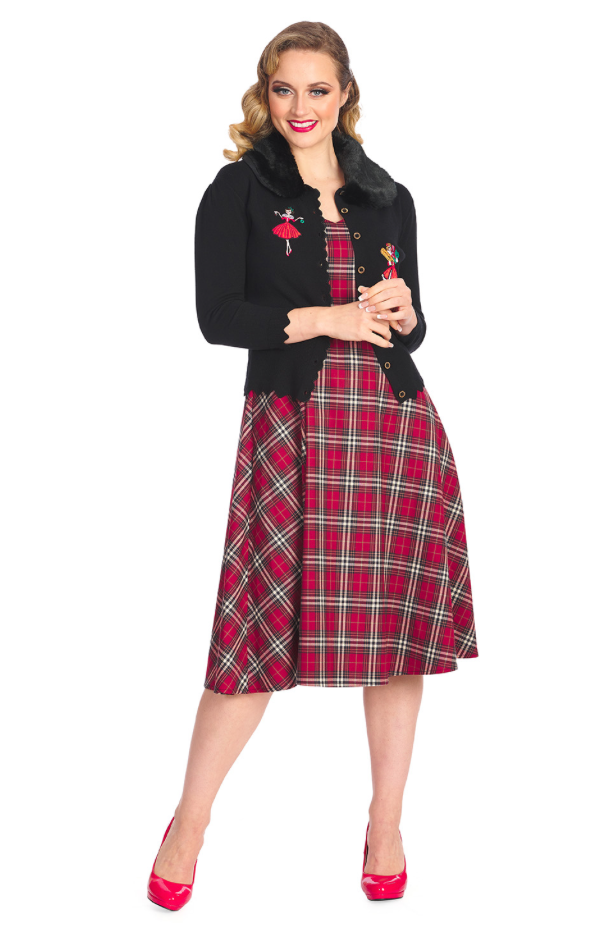 Vintage Tartan Swing Kleid 