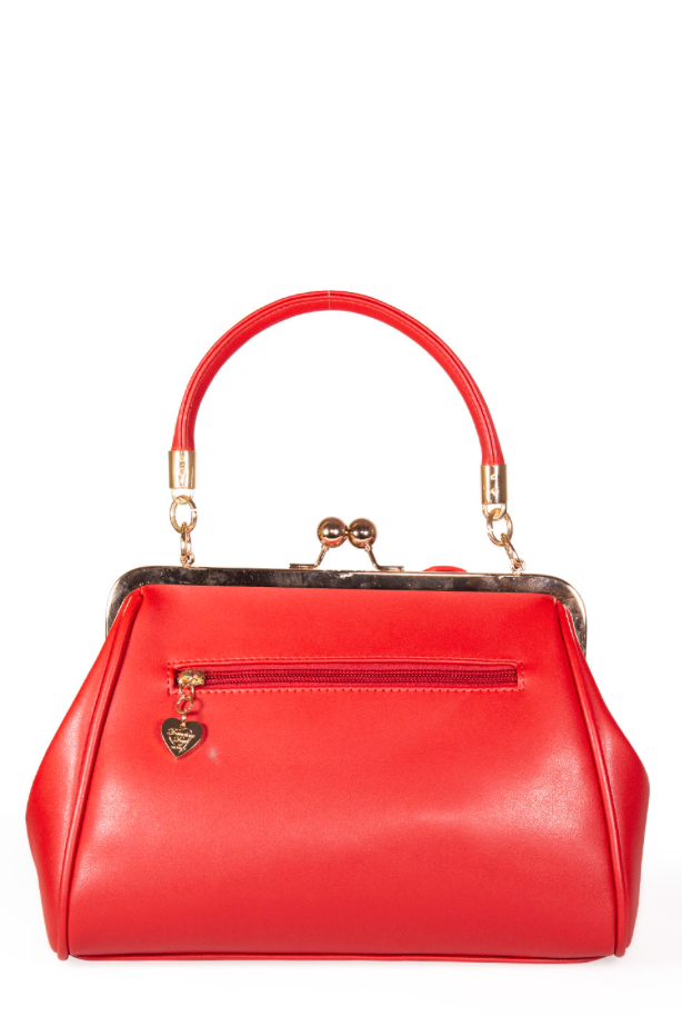 50s Red Lockwood Bow Handbag - Dotty&Dan