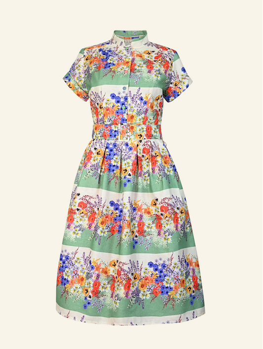 Louise Dress - green edible flowers - Dotty&Dan