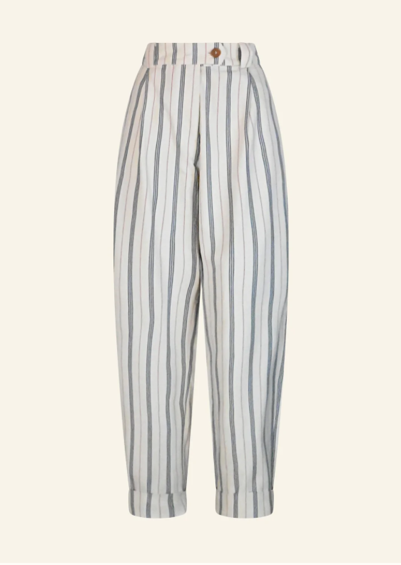 Thelma Trousers - cream nautical stripe - Dotty&Dan