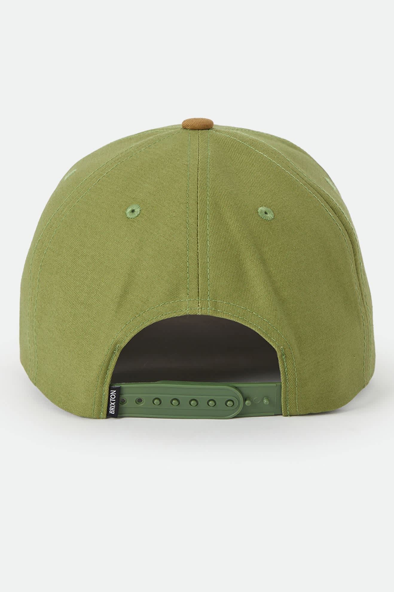 Brixton Ranch Moto Snapback Grün Ocker mit verstellbarem Verschluss