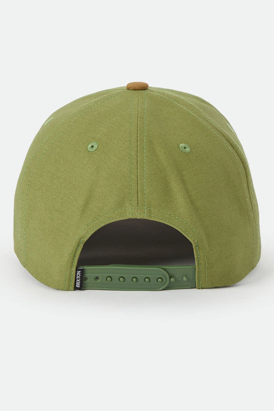 Brixton Ranch Moto Snapback Grün Ocker mit verstellbarem Verschluss