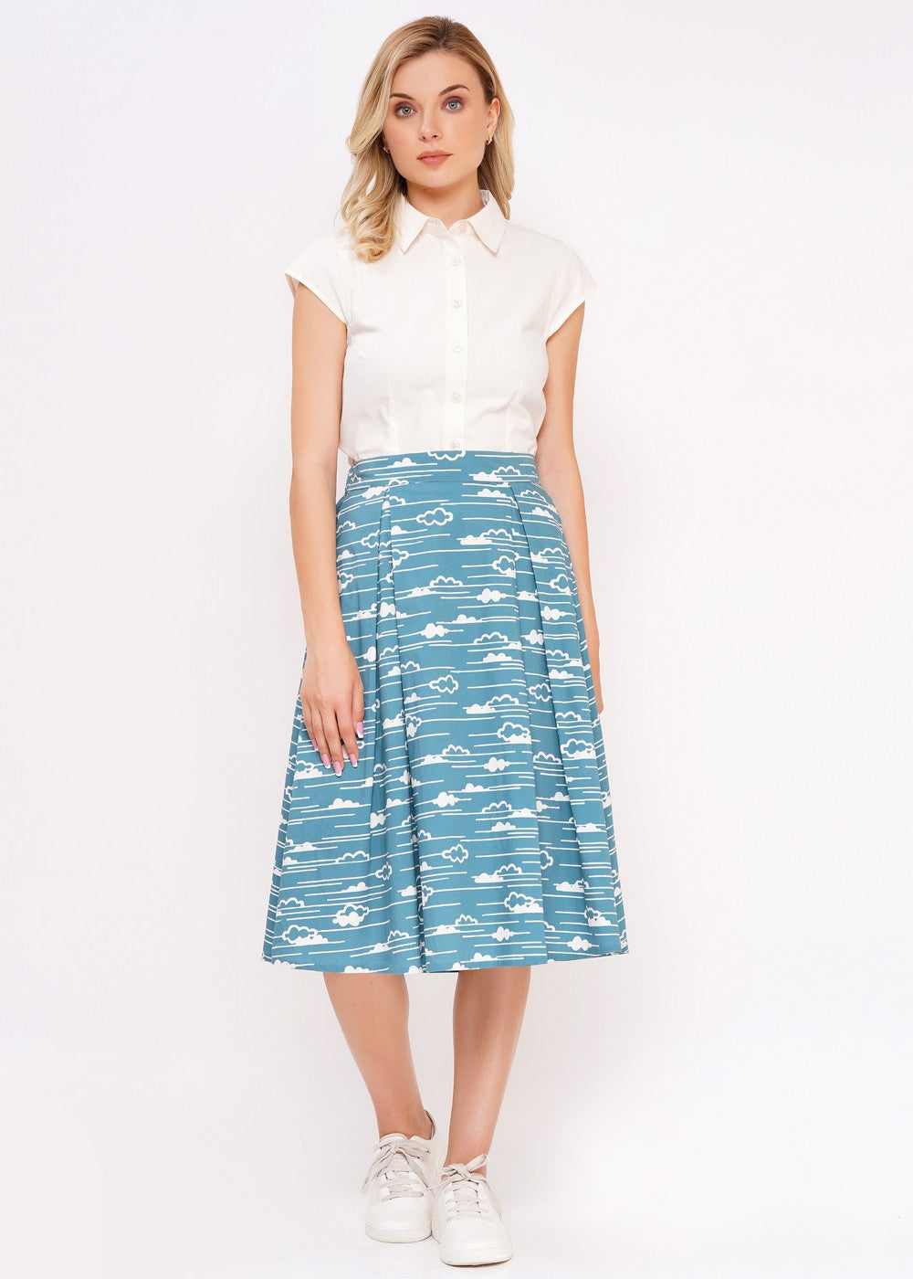 Midirock mit Falten und Taschen Circus Clothing