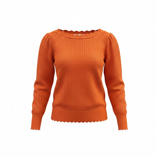 Circus Clothing CK193 Ginger Spice Damen Strickoberteil aus Bio Baumwolle