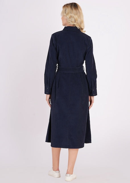 Circus Clothing Mood Indigo Cordkleid mit Knopfleiste und Taillengürtel