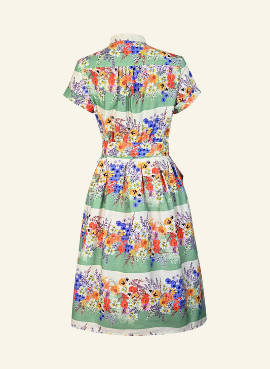 Louise Dress - green edible flowers - Dotty&Dan