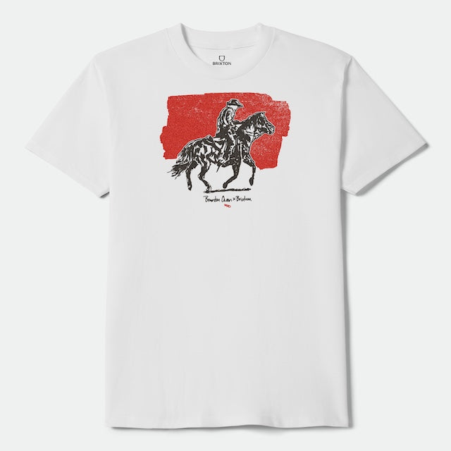 Brixton Herren T-Shirt weiß Vintage Basic Frontansicht