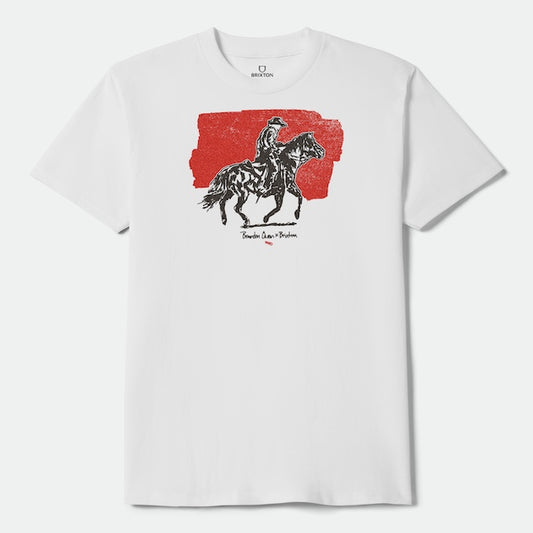 Brixton Herren T-Shirt weiß Vintage Basic Frontansicht