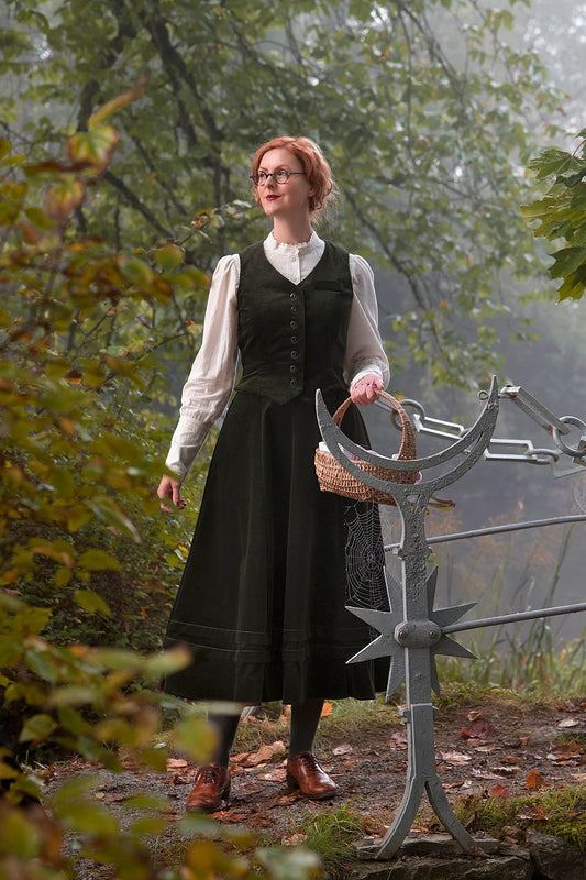 The Suit Up Waistcoat - forest green cord - Dotty&Dan