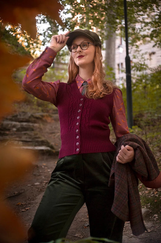 The Spectacular Spearpoint Shirt - Heather pheasant print - Dotty&Dan