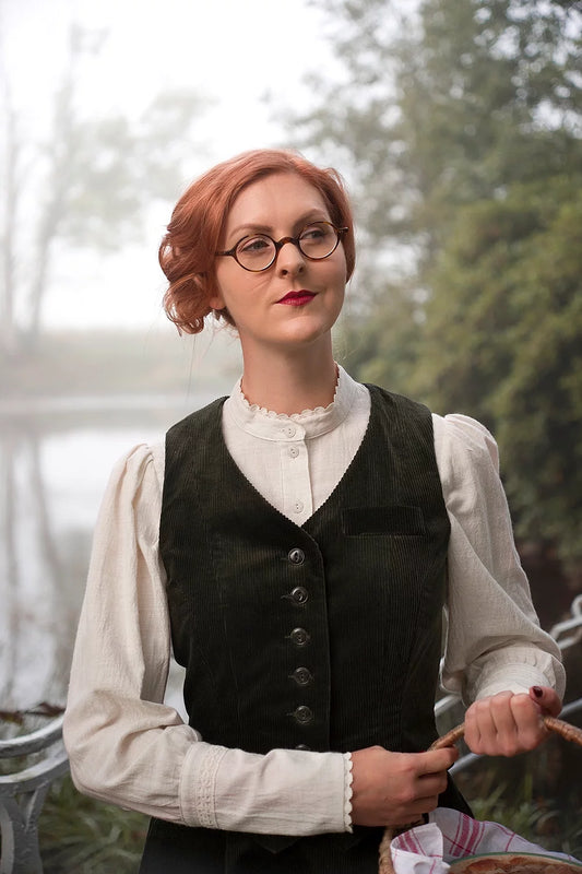 The Suit Up Waistcoat - forest green cord - Dotty&Dan