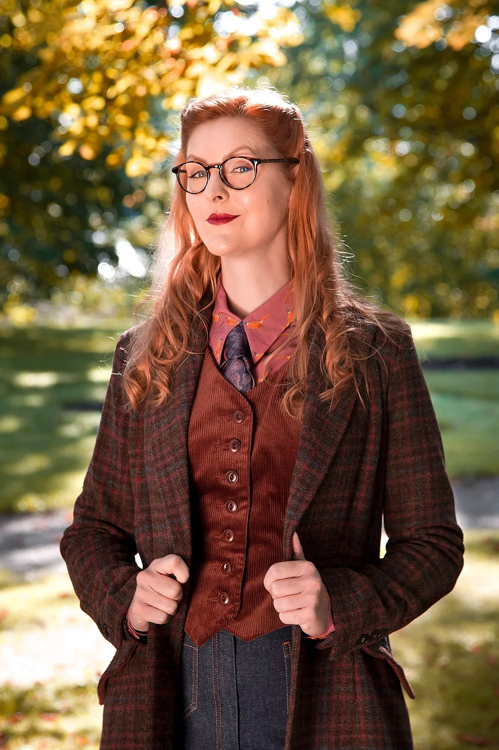 The Suit Up Waistcoat - cinnamon brown cord