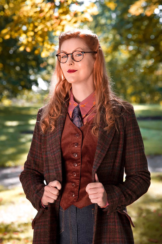 The Suit Up Waistcoat - cinnamon brown cord - Dotty&Dan