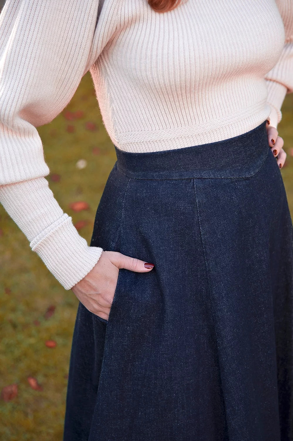 The Tireless Trailblazer Skirt - Organic raw heavy denim