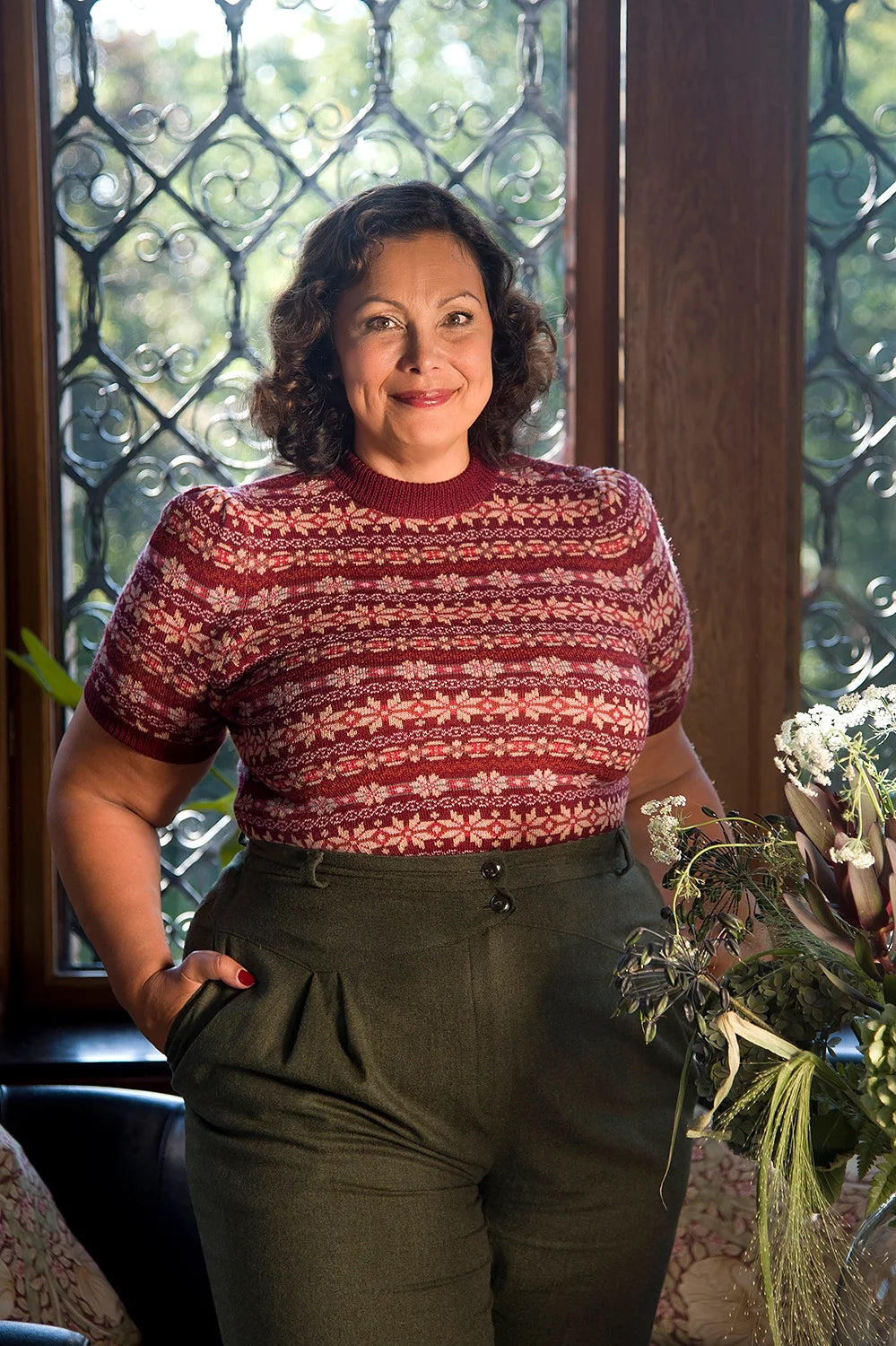 The Fairest Knit Top - Maroon mélange wool - Dotty&Dan