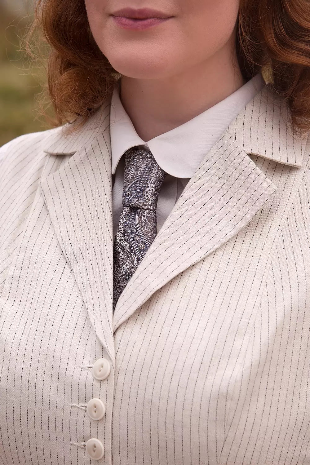 The Watchmaker´s Waistcoat - ivory pinstripe - Dotty&Dan