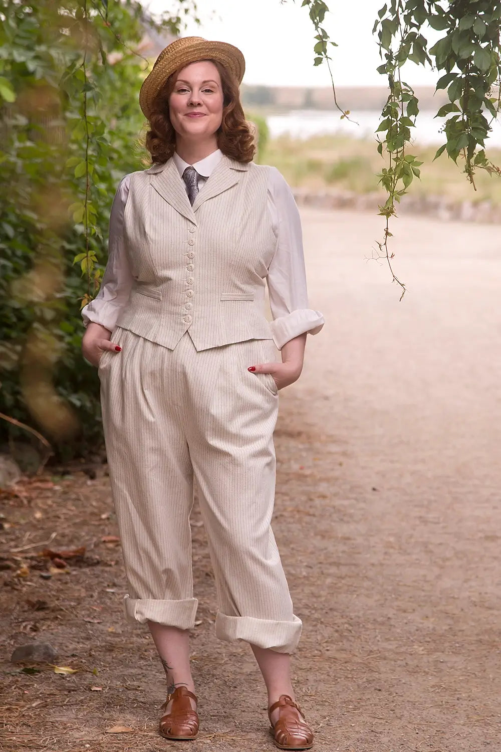 The Watchmaker´s Waistcoat - ivory pinstripe - Dotty&Dan