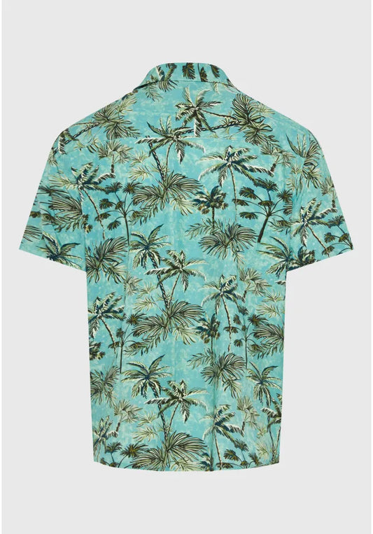 Sommerhemd Herren Palmenmuster leicht luftiger Stoff