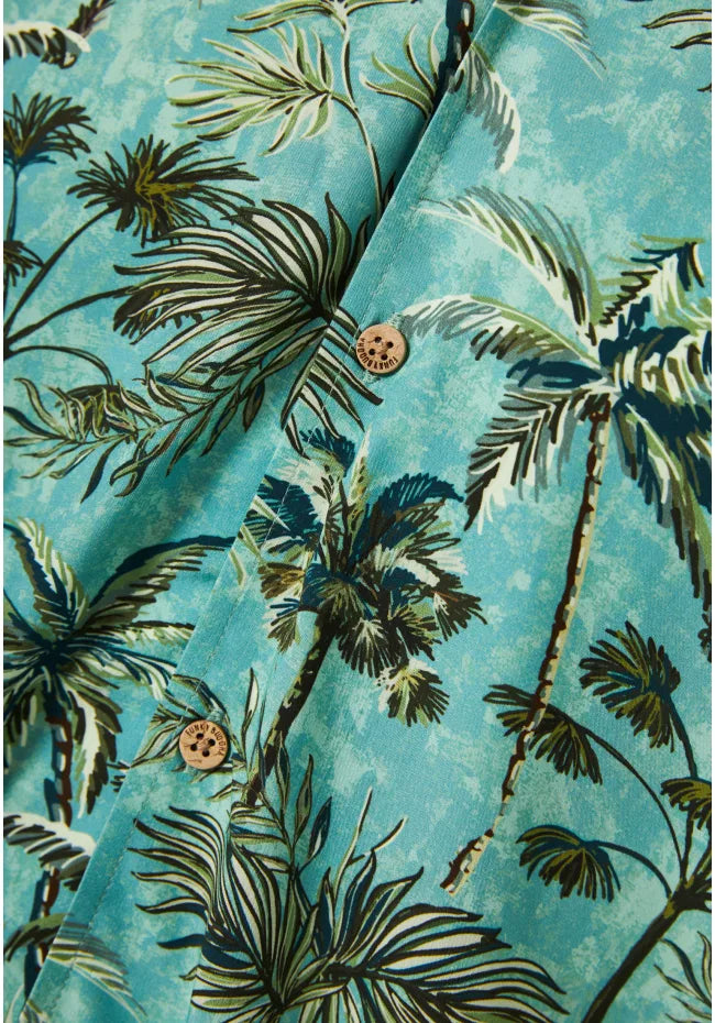 Lässiges Sommerhemd Herren Urlaub Look mineral blue