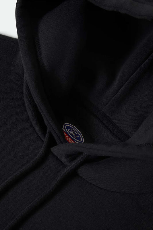 Streetwear Hoodie schwarz mit Motor Print Brixton Ford