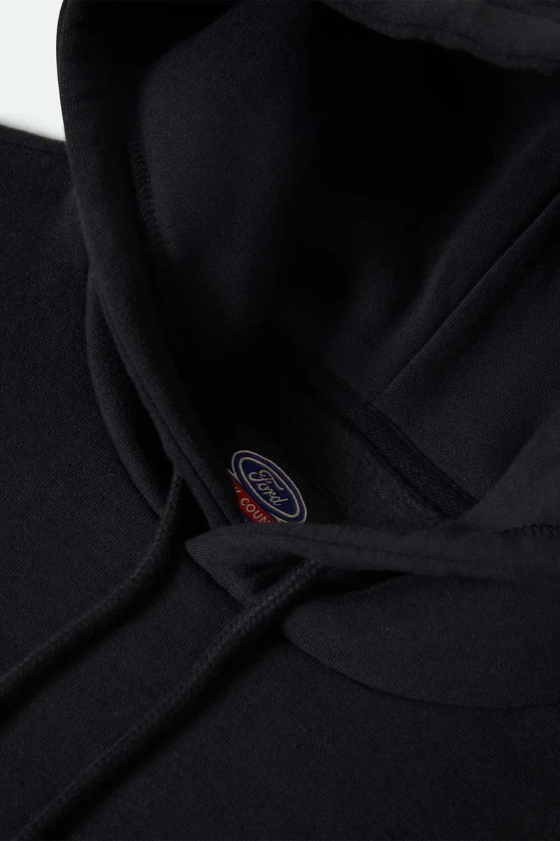 Streetwear Hoodie schwarz mit Motor Print Brixton Ford