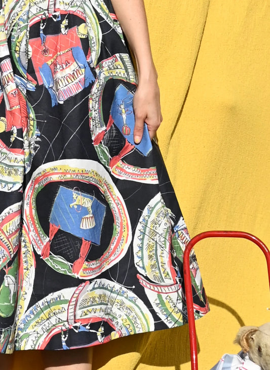 Palava Florence Rock Big Top Zirkus Print Damen Vintage Vorderansicht