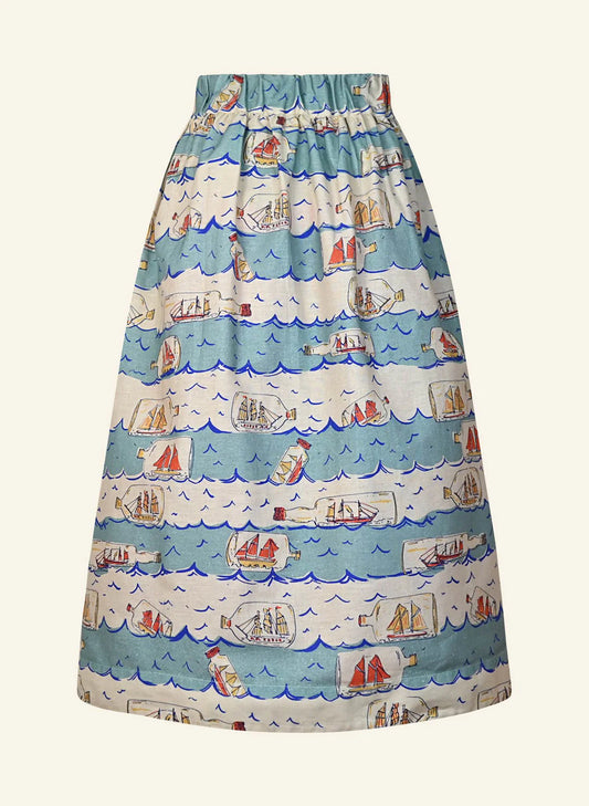 Florence Skirt - blue ships ahoy - Dotty&Dan