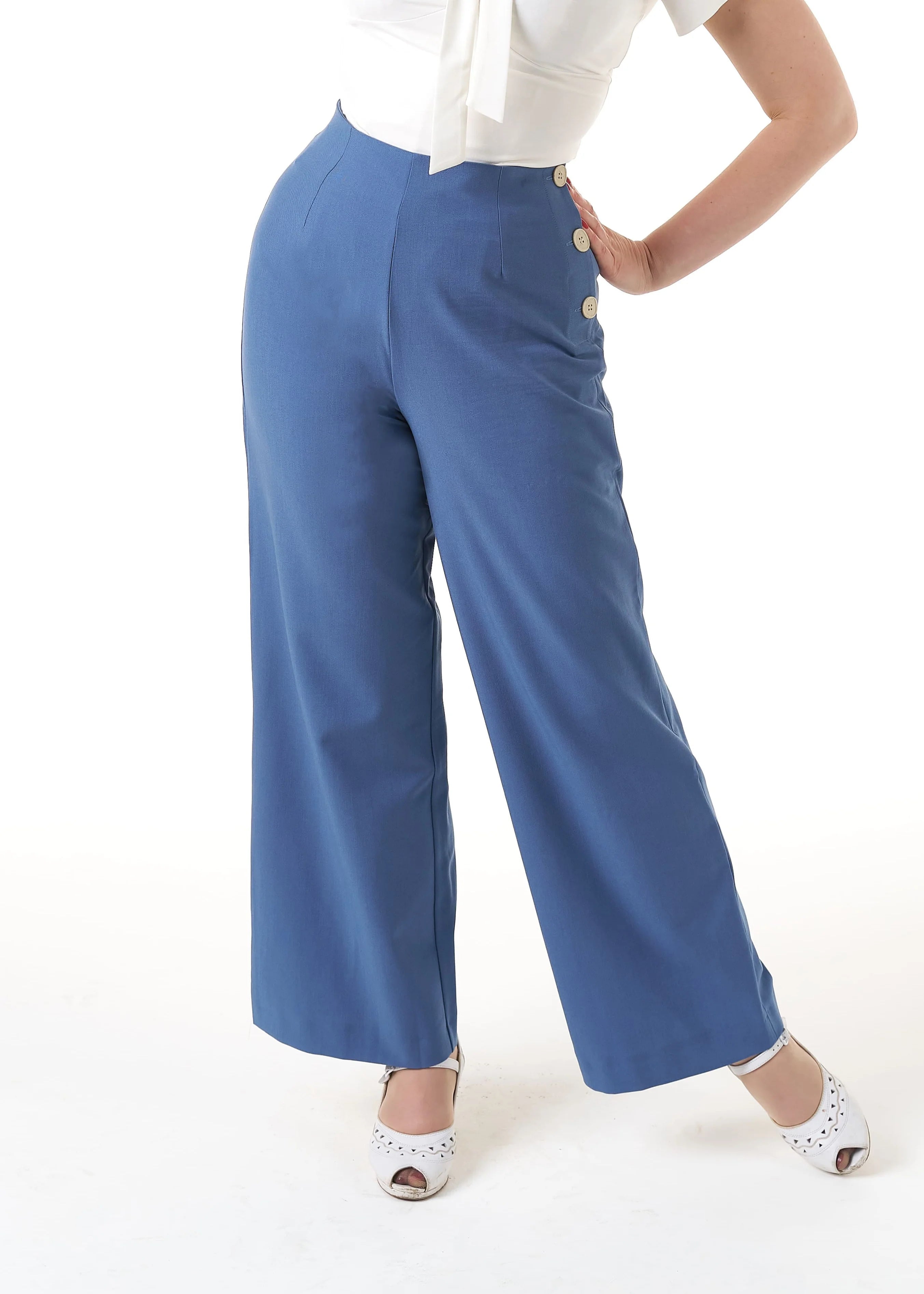 40s Swing Pants - airforce blue