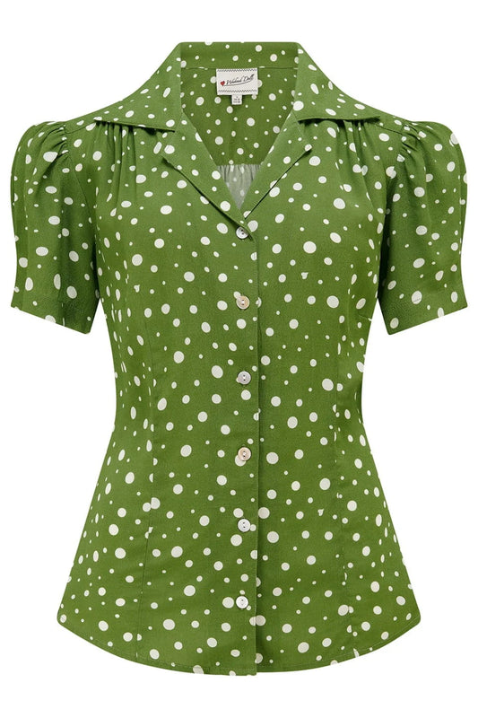 Weekend Doll Gene Bluse Polka Dot Grün