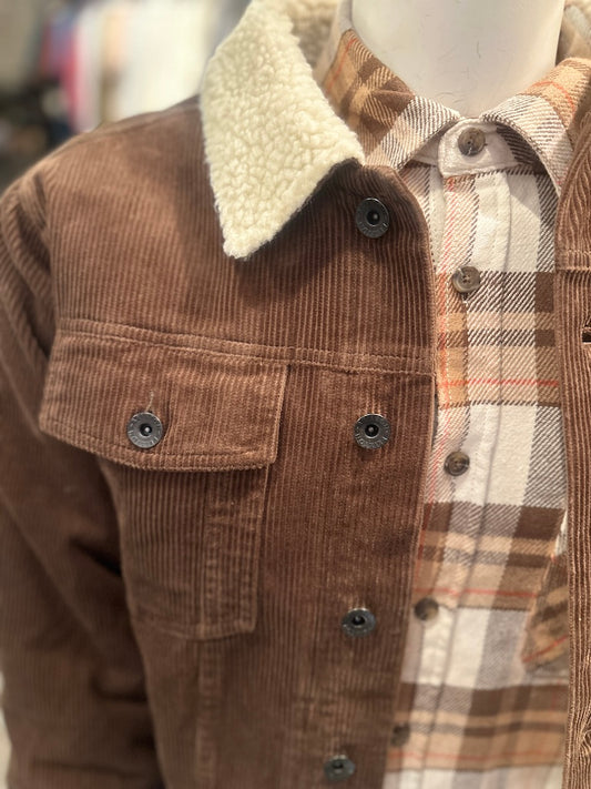 Cable Cord Trucker Jacket - brown - Dotty&Dan