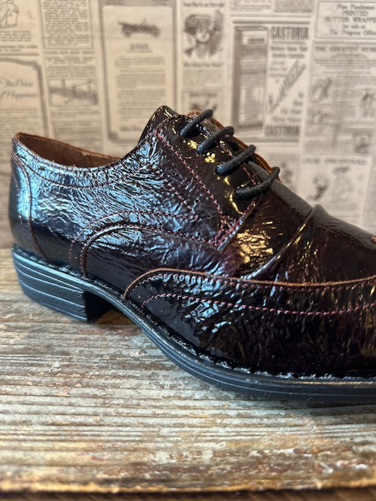 Lackhalbschuh Lydian - schwarz/bordeaux - Dotty&Dan