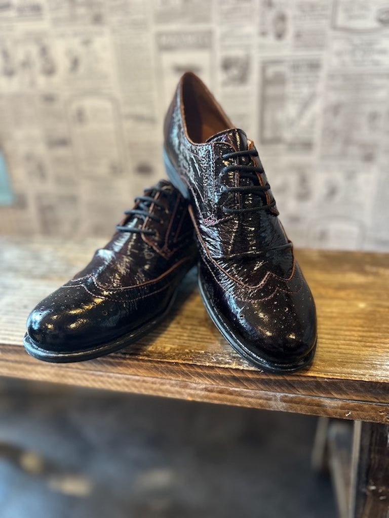Lackhalbschuh Lydian - schwarz/bordeaux