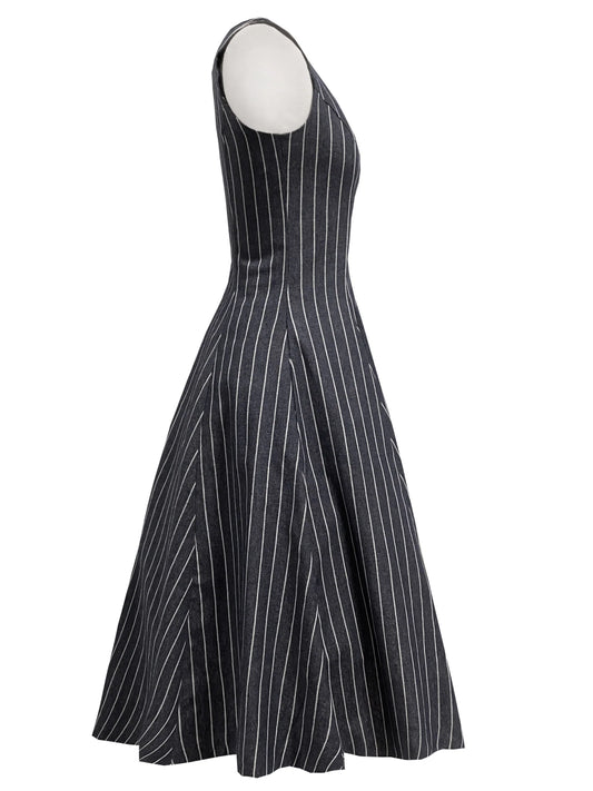 Vintage inspiriertes Midi Kleid mit Carrée-Ausschnitt