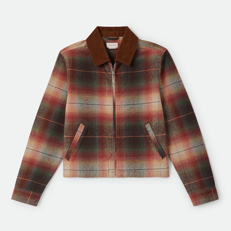 Brixton Mechanics Garage Zip Damenjacke Multi Shadow – Vorderansicht