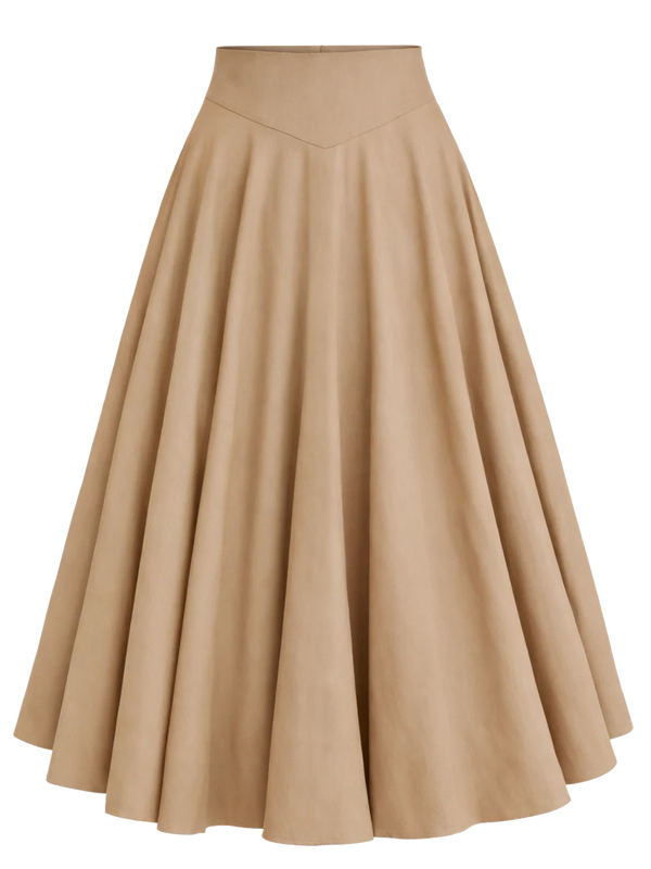 femkit Rock Nathalie beige Tellerrock Midi
